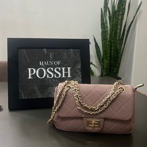 Dusty Pink Quilted Haus Of Possh Bag